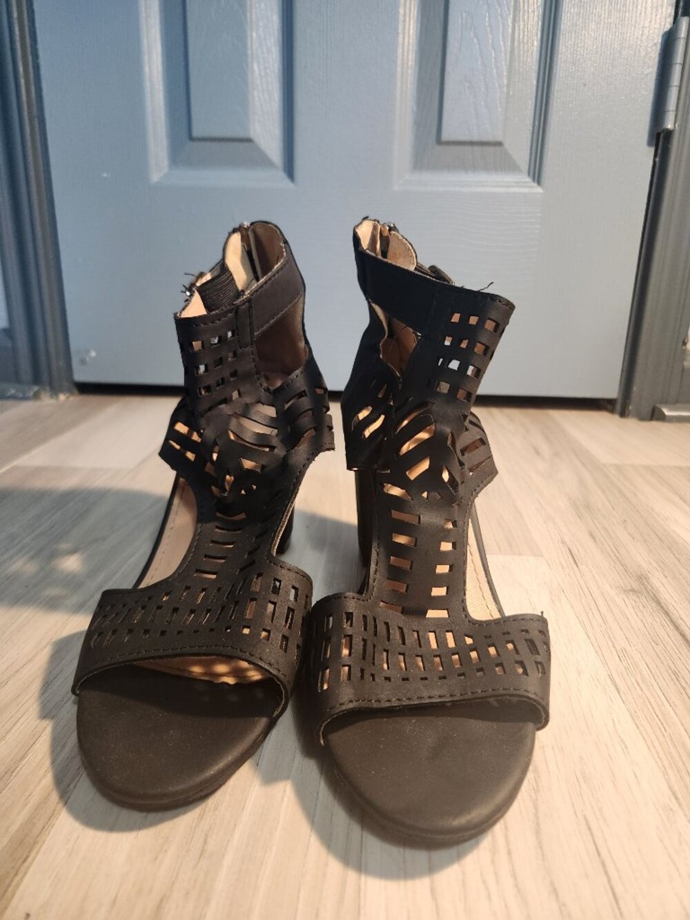 Brown and Black Comfy Heels